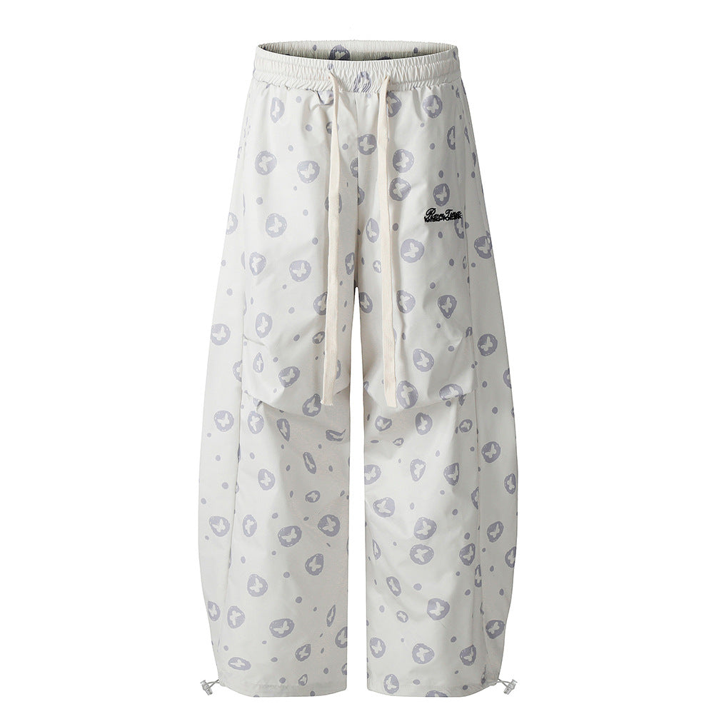 Butterfly Dot Print Casual Loose Pants