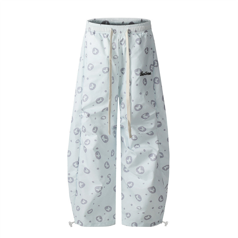 Butterfly Dot Print Casual Loose Pants