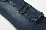 Multi Pocket Wide Leg Denim