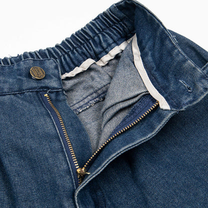 Cartoon Embroidered Denim Wide Leg Jeans