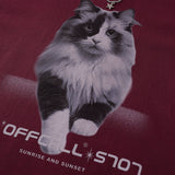 American Style Cat Print Decorative T-Shirt
