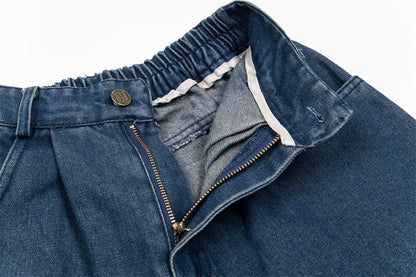 Cartoon Embroidered Denim Wide Leg Jeans