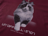 American Style Cat Print Decorative T-Shirt