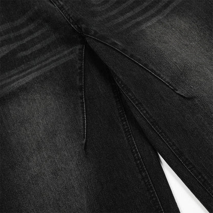 Retro Denim Scimitar Wide Leg Jeans