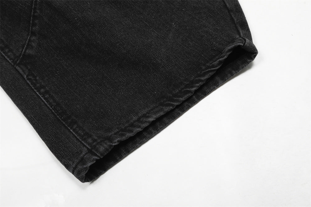Retro Denim Scimitar Wide Leg Jeans
