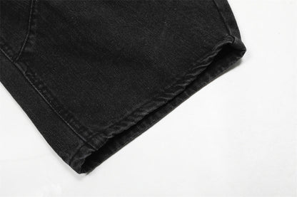 Retro Denim Scimitar Wide Leg Jeans