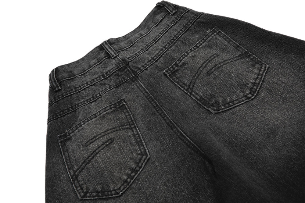 Retro Denim Scimitar Wide Leg Jeans