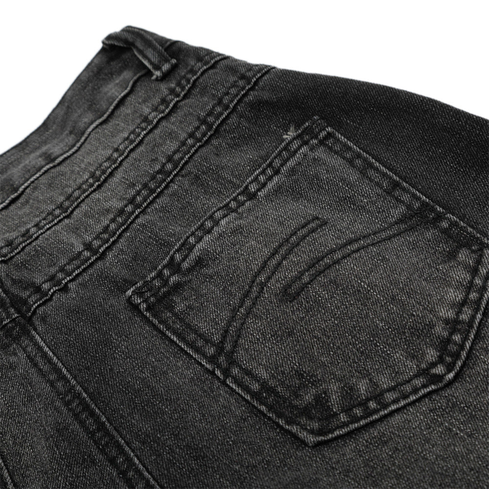 Retro Denim Scimitar Wide Leg Jeans
