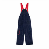 Colorblock Corduroy Strap Pants