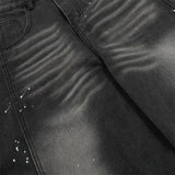 Ink Splash Wide Denim Trousers