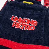 Colorblock Corduroy Strap Pants