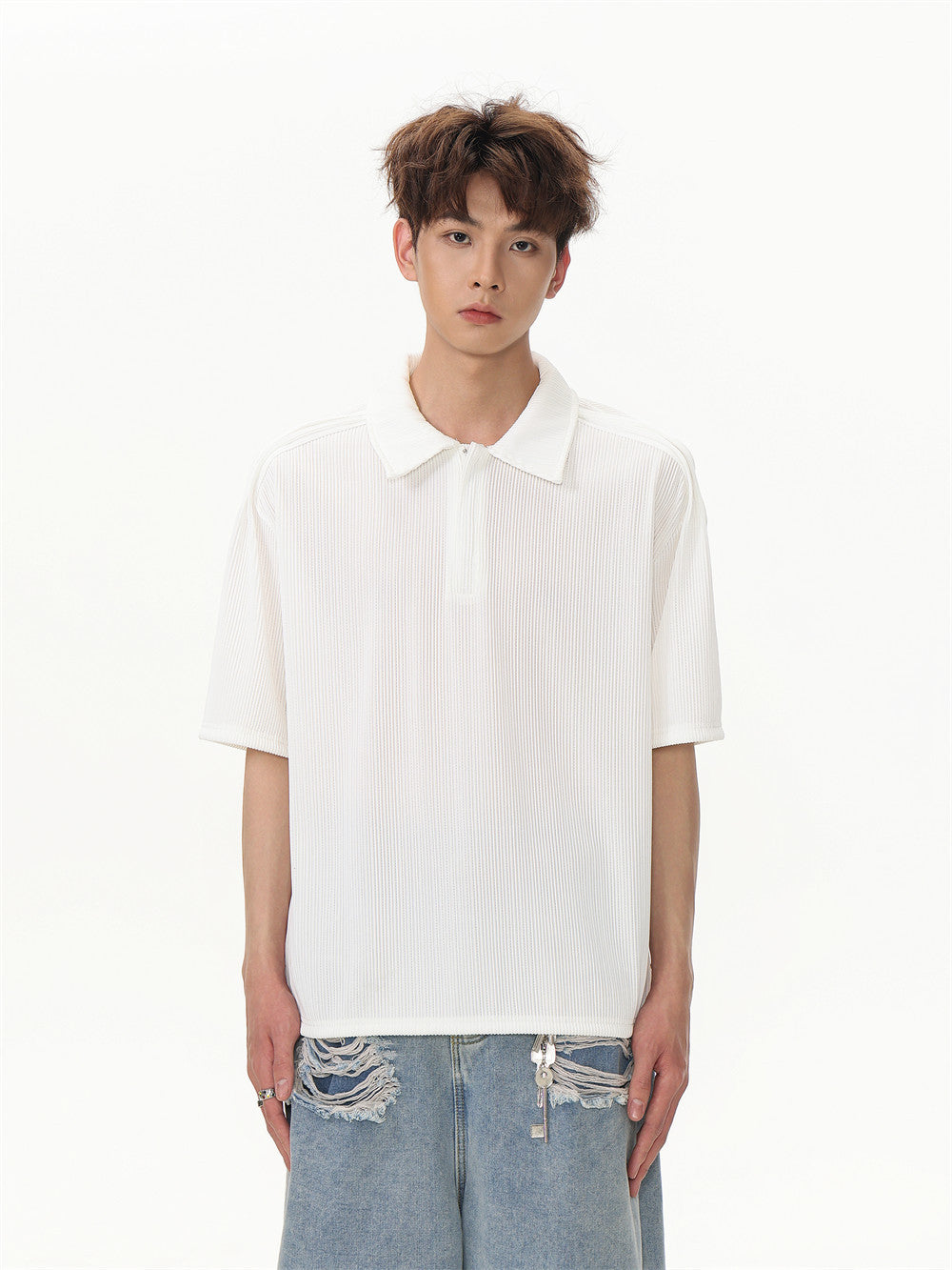 Solid Color European Polo T-Shirt