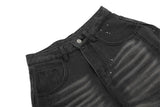 Ink Splash Wide Denim Trousers