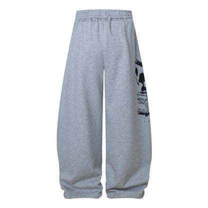 Gothing Street Character Print Wide Leg Sweatpants