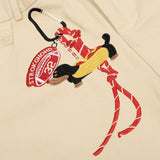 Cool Cartoon Embroidered Wide Leg Casual Pants