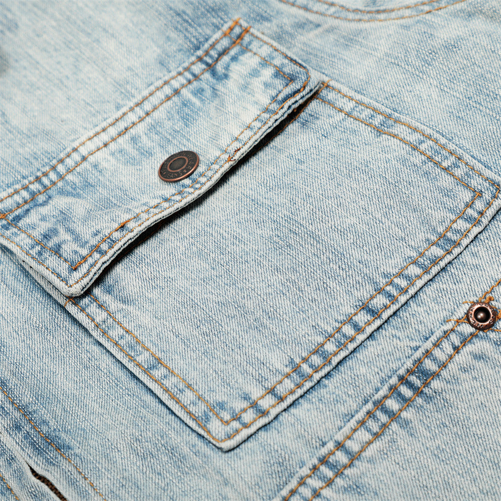 Punk Washed Loose Fit Denim Jacket