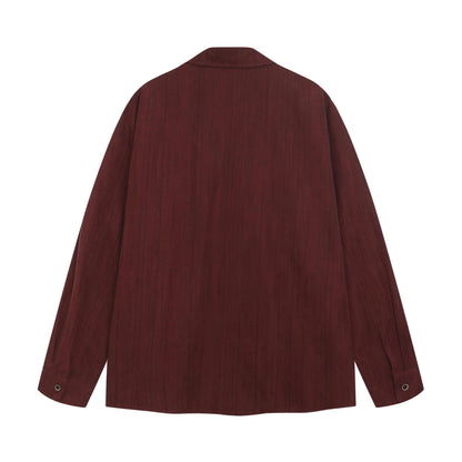Whimsical Bear Embroidered Striped Long Sleeve Shirt