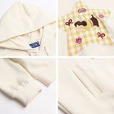 American Style Winter Vintage Star Embroidered Hoodie