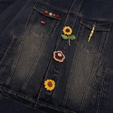 Autumn Y2K Vintage Distressed Denim Jacket