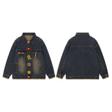 Autumn Y2K Vintage Distressed Denim Jacket