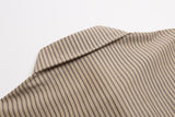 Retro Striped Embroidered Oversized Long Sleeve Shirt