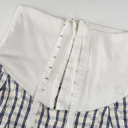 Y2K Diamond Plaid Pleated Wide Leg Pants