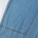 Distressed Streetwear Denim Wide-leg Cargo Jeans