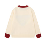 Colorful Beaded Butterfly Embroidered Loose Sweater