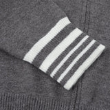 Nautical Striped Loose Casual Zipper Sweater