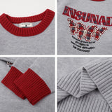 Colorful Beaded Butterfly Embroidered Loose Sweater