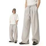 Retro Trendy Linen Straight Leg Sweatpants