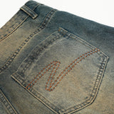 Distressed Hip Hop Wide Leg Denim Jeans