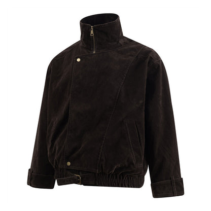 Stylish Cleanfit Irregular Zip-Up Jacket