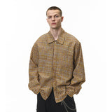 Stylish Plaid Button-Up Fall Casual Shirt