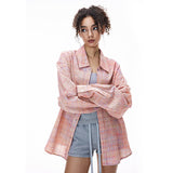 Stylish Plaid Button-Up Fall Casual Shirt
