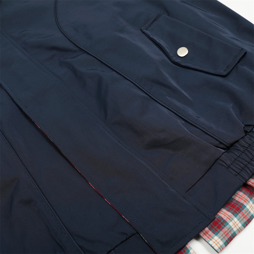 Winter Streetwear Stylish Plaid Collar Jacket