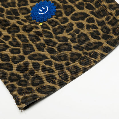 Men Essential Vintage Leopard Print Workwear Pants