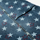 Men Y2K Streetwear Star Print Wide Leg Jeans