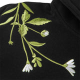 Women Cozy Floral Embroidered Casual Hoodie