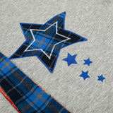 Men Embroidered Plaid Patchwork Hooded Sweatshirt