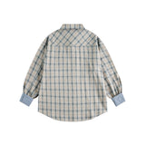 Retro Plaid Long Sleeve Loose Fit Casual Shirt