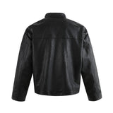 Streetwear Minimalist Vibe Motorcycle Leather Jacket