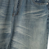 Flexible Streetweear Faded Gradient Denim Flare Jeans