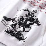 Lightweight Cool Retro Vintage Knight Print Hoodie
