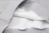 Minimalist Embroidered Button-Up Casual Sweatshirt