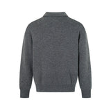Breathable Minimalist European Style Knit Polo Sweater
