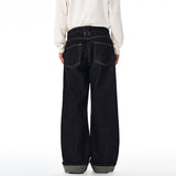 Long-lasting Retro Denim Straight Leg Jeans