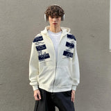 Polished Look Colorful Striped Hooded Sweatshirt