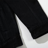 Streetwear Unique Deconstructed Black Denim Jacket