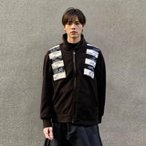 Polished Look Colorful Striped Hooded Sweatshirt